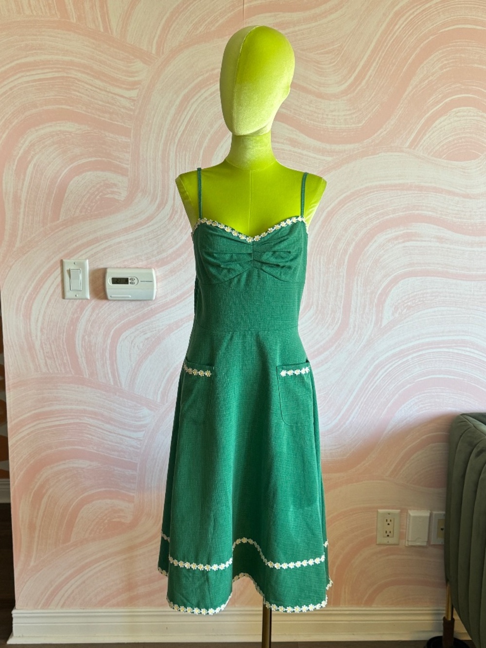 Vintage style green dress